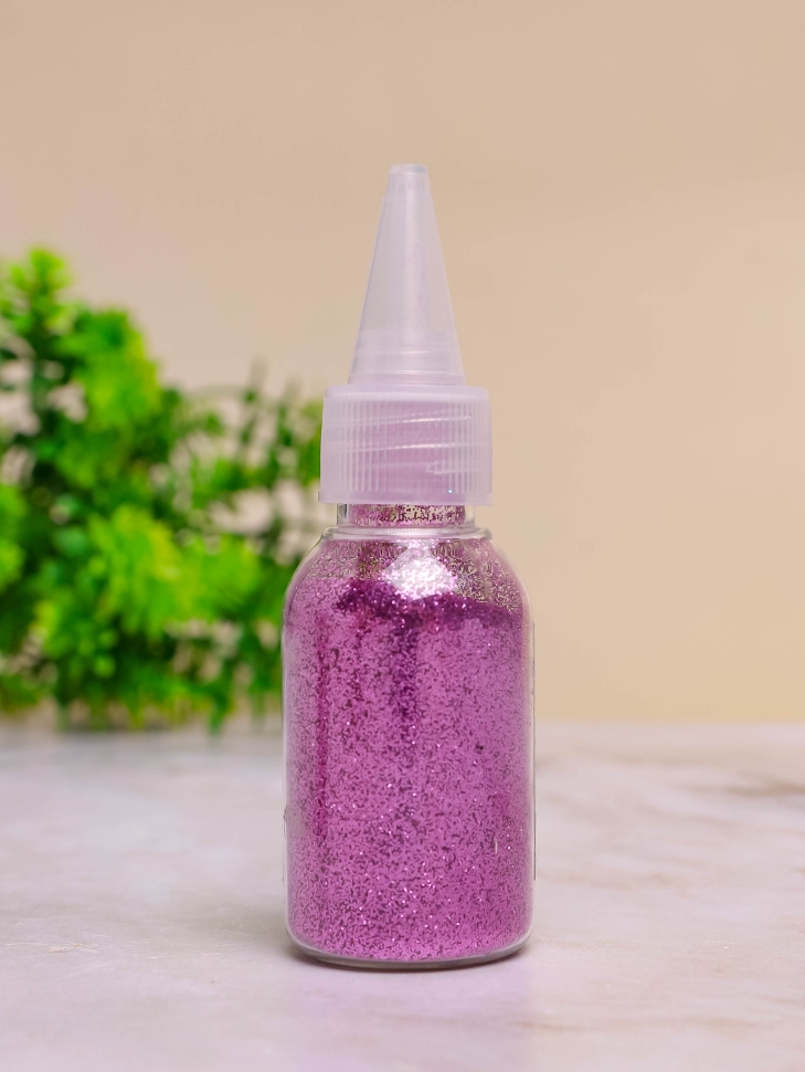 Блестки 20г К с дозатором ярко-сиреневые