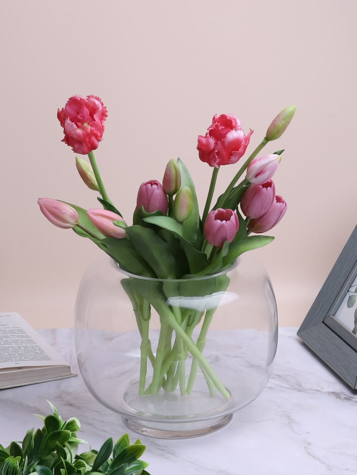 Ваза стекло h20 d23см К 300 прозрачная