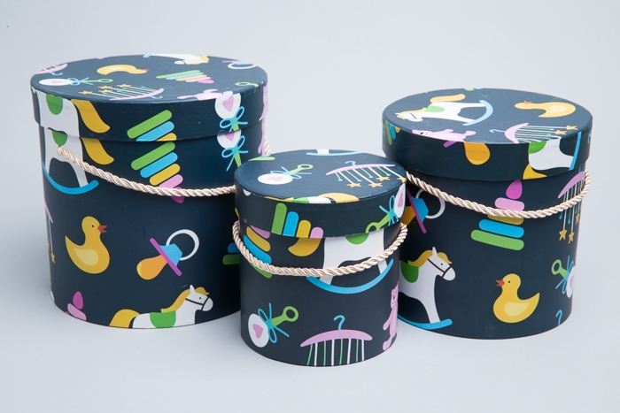 Коробка цилиндр набор из 3шт. 18,3х17,2см 9144-814-91 Коробка цилиндр набор из 3шт. 18,3х17,2см 9144-814-91