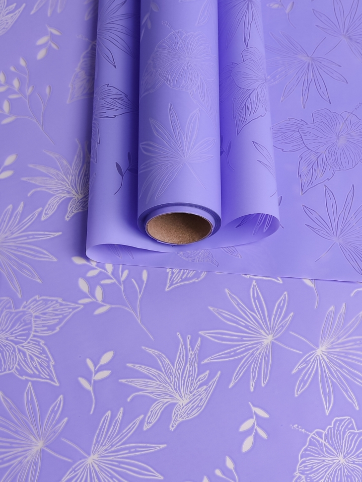 Пленка матовая 60см х 10м Блум, сиреневый классик