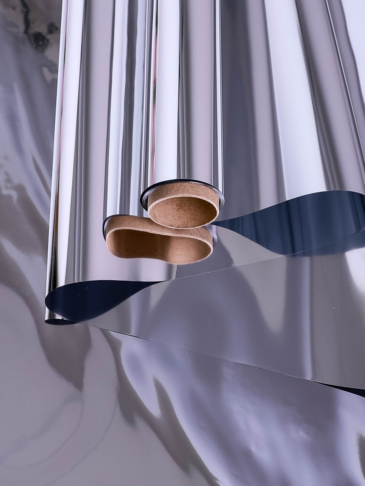 Пленка цветная 35 мкм 58см х 10м РЦ Металлик серебро Пленка цветная 35 мкм 58см х 10м РЦ Металлик серебро