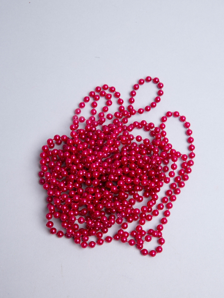 Бусы 6мм х 5м П малиновые Бусы 6мм х 5м П малиновые