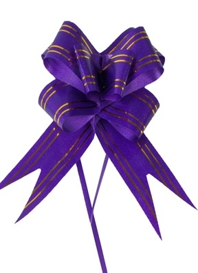 Бант-бабочка с золотой полосой 18, 10 шт. фиолетовый