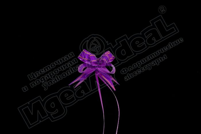 Бант-бабочка с золотой полосой 18, 10 шт. фиолетовый