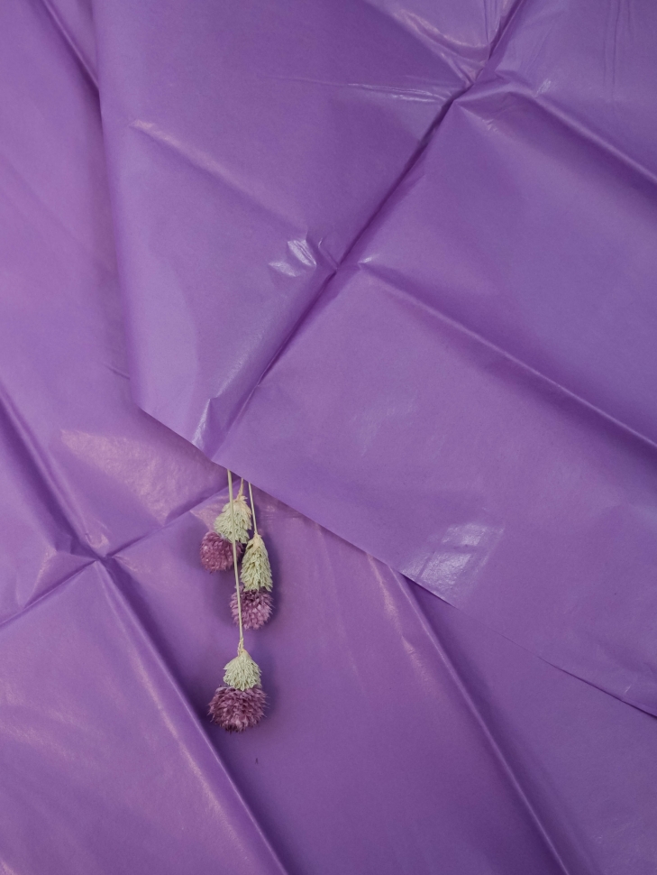 Бумага тишью 50х66см,10 лист. сиреневый темный Бумага тишью 50х66см,10 лист. сиреневый темный