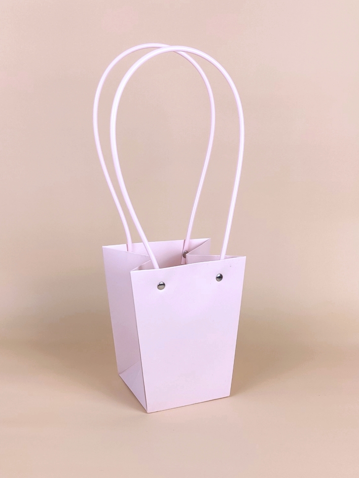 Сумочка для цветов 13х15,5х 9,5см розовый светлый