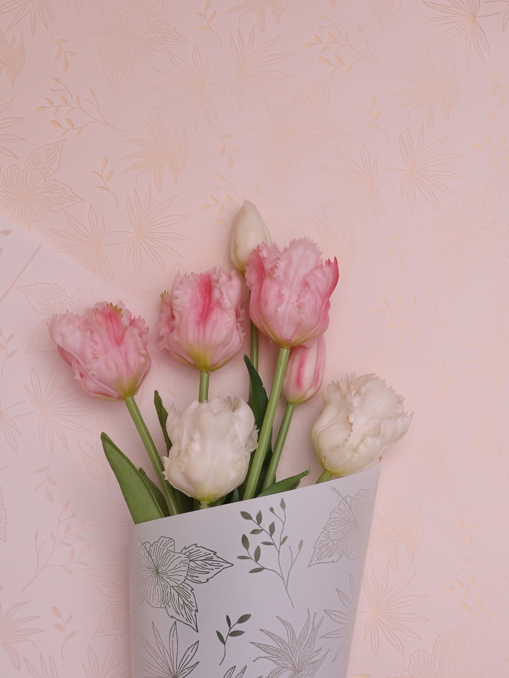 Пленка матовая 60см х 10м Блум, белый