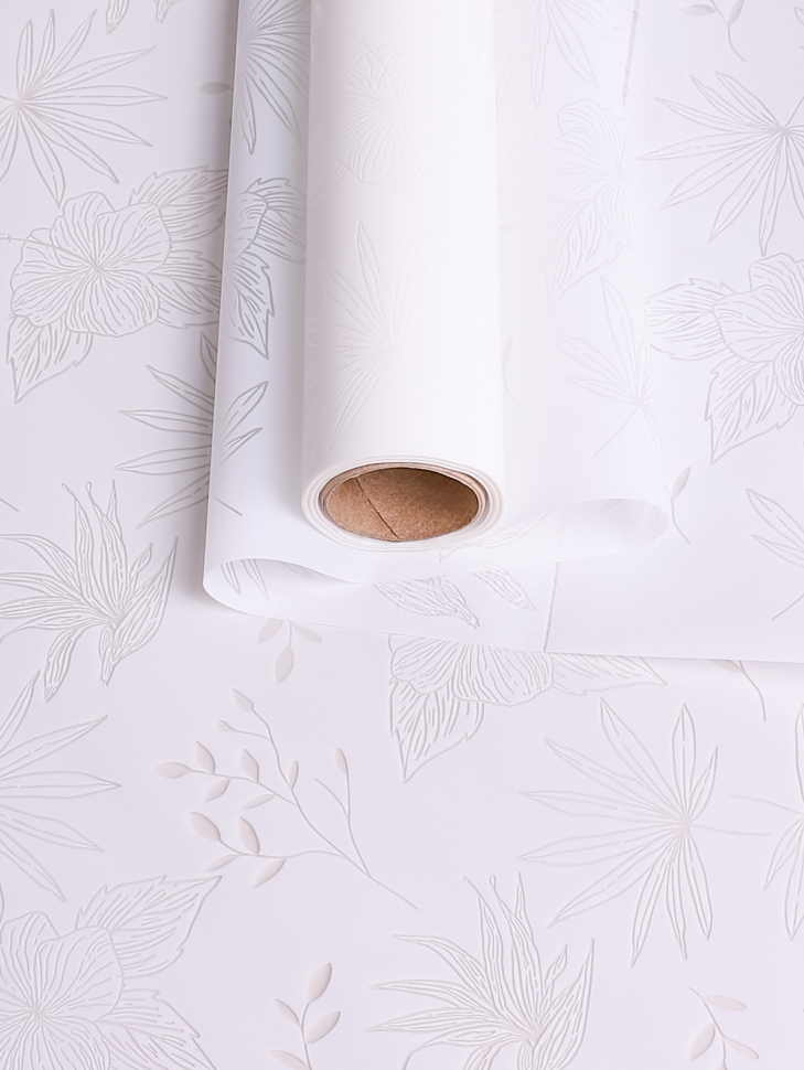 Пленка матовая 60см х 10м Блум, белый