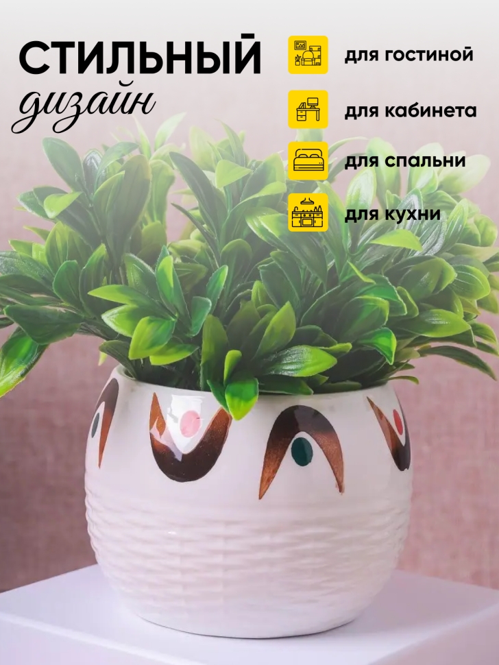 Кашпо керамика 14х14х12,5см TX5480032 -2 Кашпо керамика 14х14х12,5см TX5480032 -2