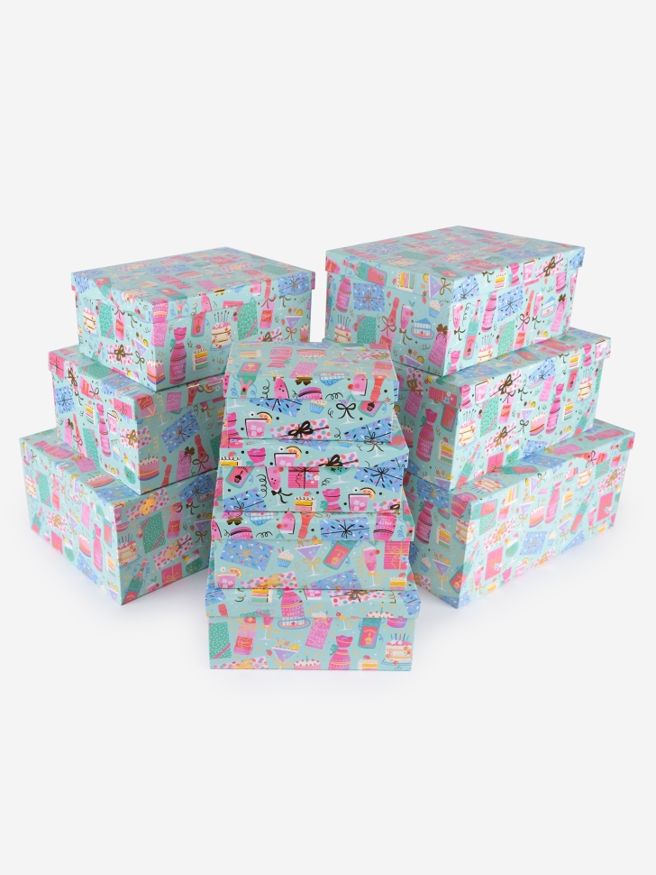 Коробка прямоугольник набор из 10шт 37,5х29х16см K116-2