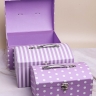 Коробка сундучок набор из 3шт 26x18x16,5см CN230510-2-678 сиреневый Коробка сундучок набор из 3шт 26x18x16,5см CN230510-2-678 сиреневый