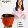 Кашпо керамика 12х12х13см TX06696012.12 оранжевый Кашпо керамика 12х12х13см TX06696012.12 оранжевый