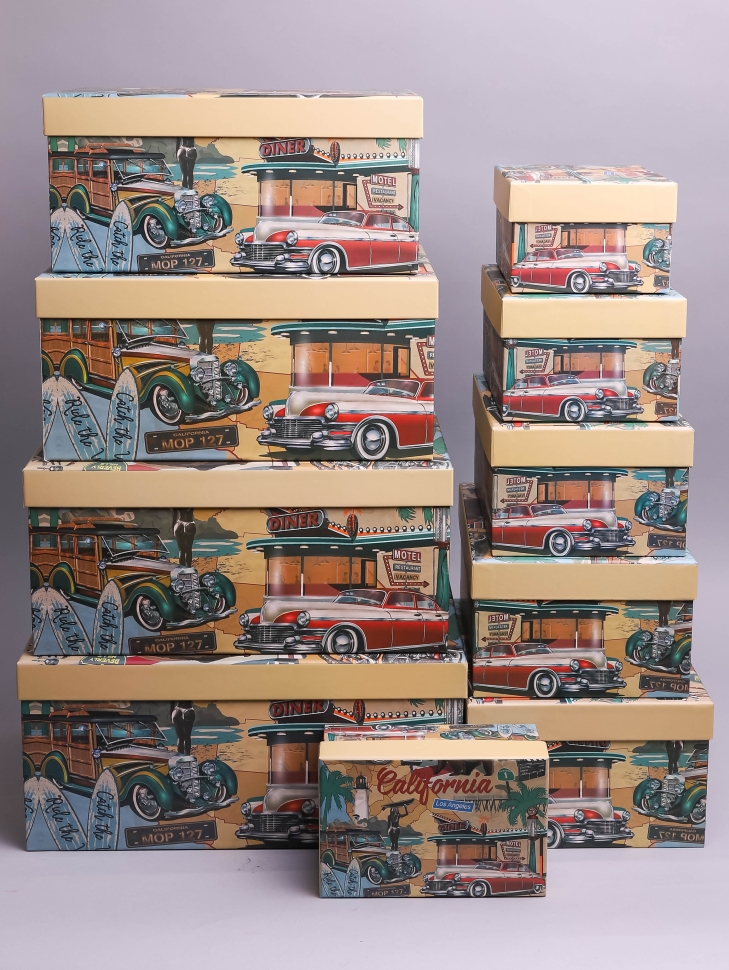 Коробка прямоугольник набор из 10шт 36,4х28,2х16,5см Калифорния Коробка прямоугольник набор из 10шт 36,4х28,2х16,5см Калифорния