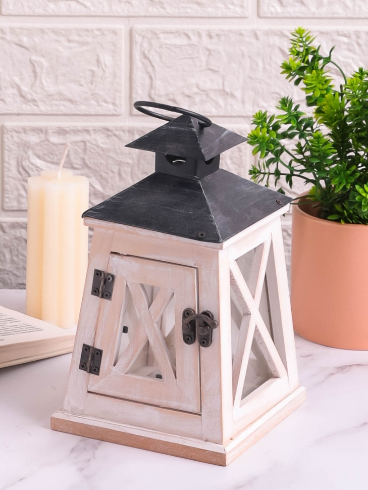 Подсвечник Фонарь 12,5х12,5х19,5см T-8067С