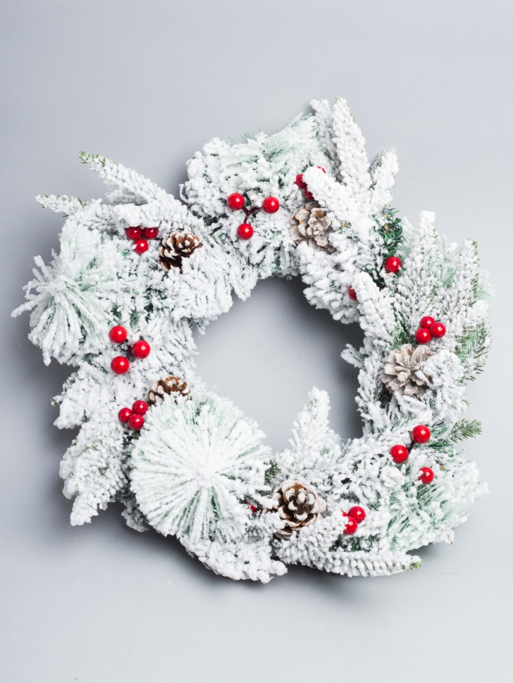 Венок новогодний 40см QB22021610