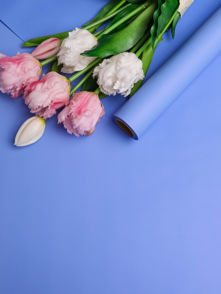 Пленка матовая  Пастель 58см х 10м на втулке, лаванда