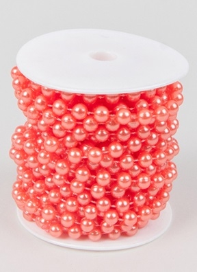 Бусы 8мм х 10м П на бобине оранжевые Бусы 8мм х 10м П на бобине оранжевые