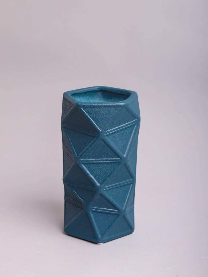 Ваза керамика 21,5х11,5х11,5см ZY2135 синий