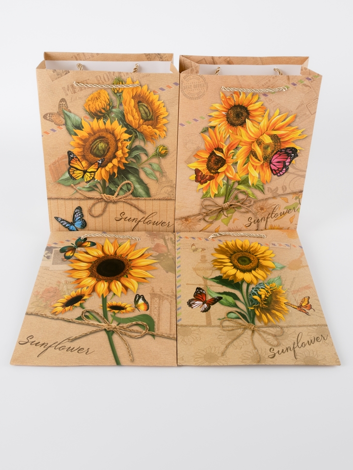 Сумочка Подсолнухи 388-17 18х24x8,5см микс