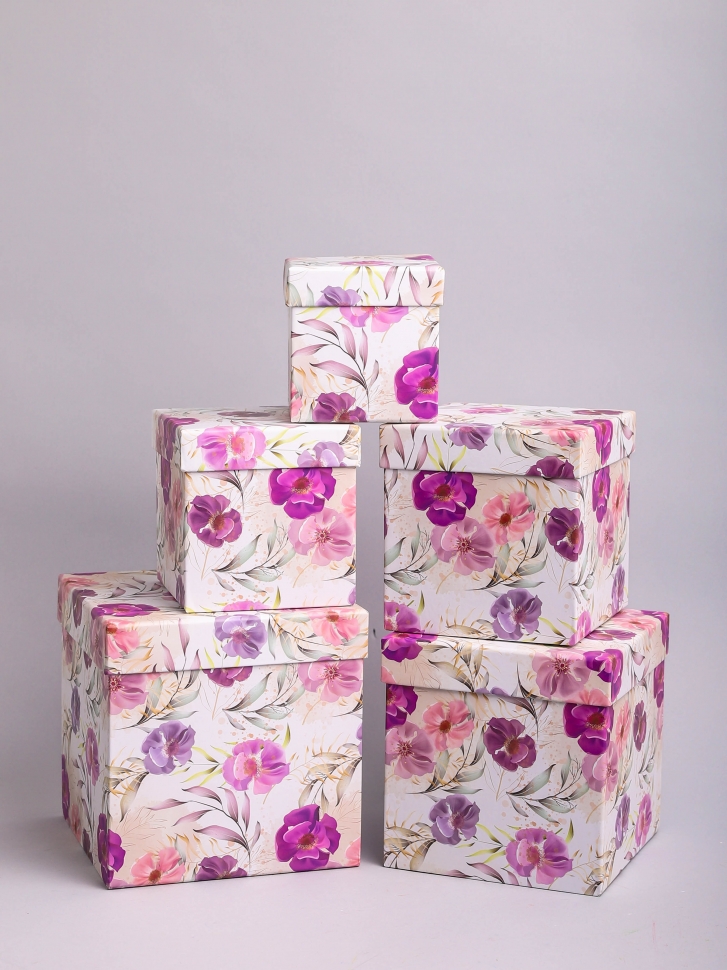 Коробка квадрат набор из 5шт 19x19x19см M5-152 Коробка квадрат набор из 5шт 19x19x19см M5-152