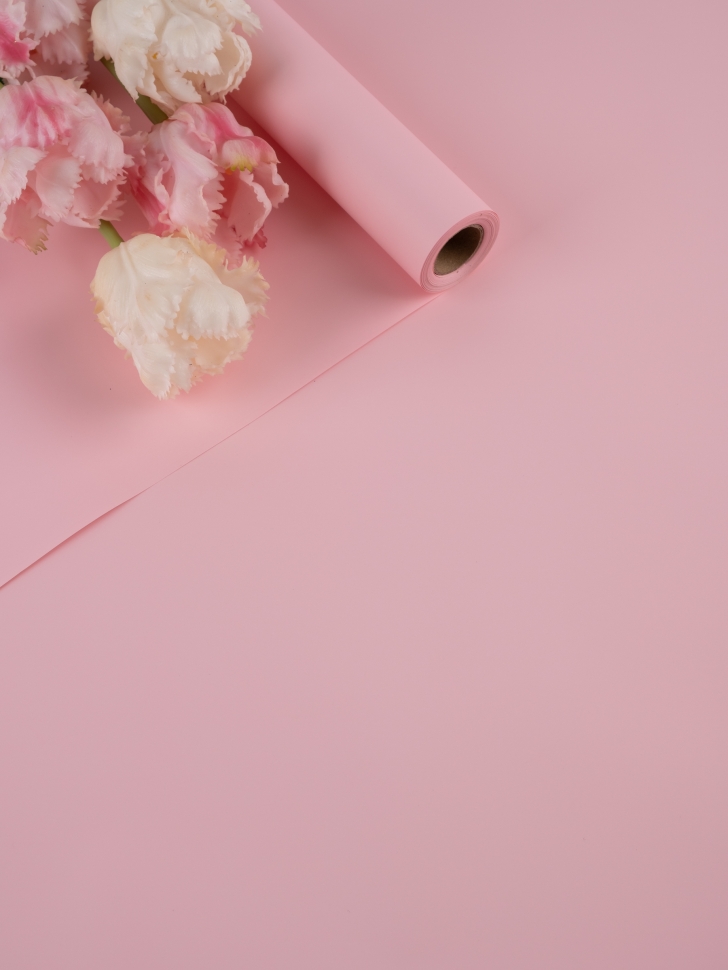 Пленка матовая 65мкм 58см х 10м Ассоль розовый