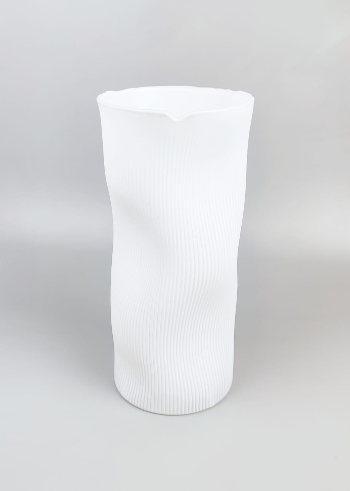 Ваза стекло h30 d13см К 264 белый Ваза стекло h30 d13см К 264 белый