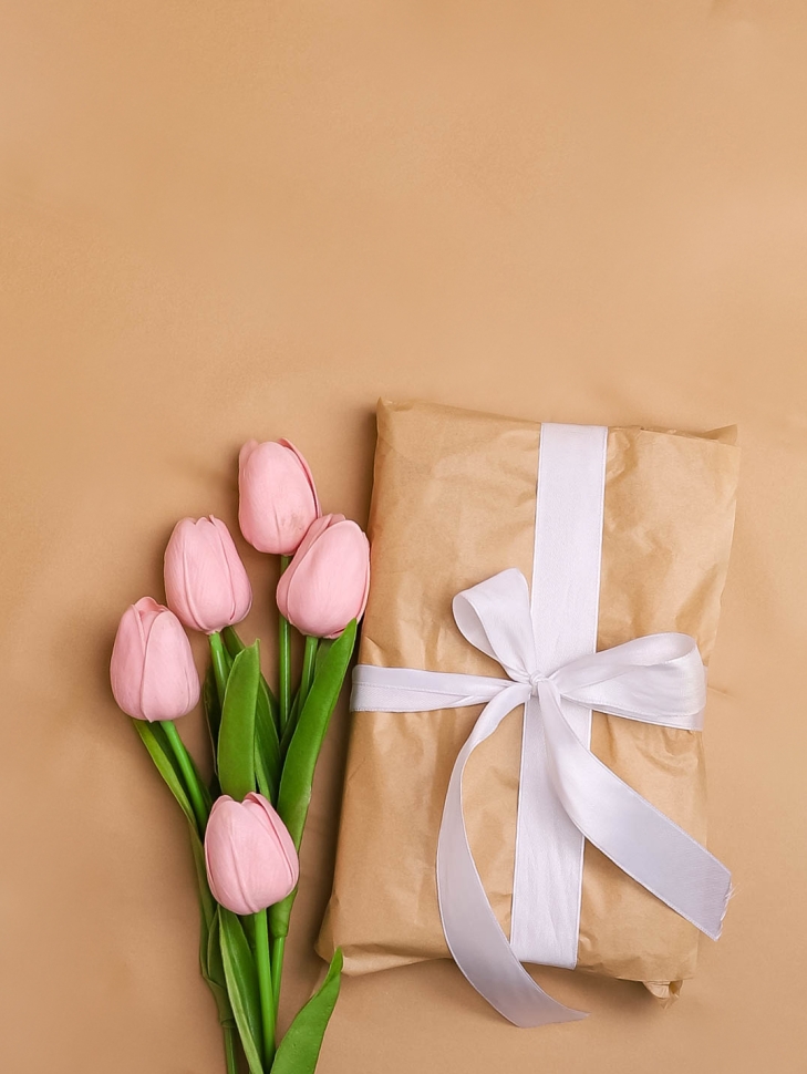 Бумага тишью  50х66см,10 лист. бежевый