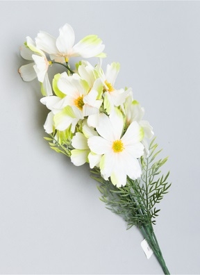 ИЦ Букет космеи 14 голов 7веток ГЛЕНКО бело/зеленый