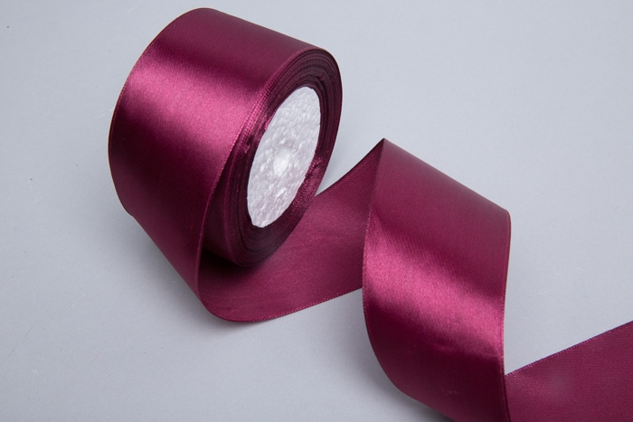 Лента атласная 50мм х 25ярд JD вишневый