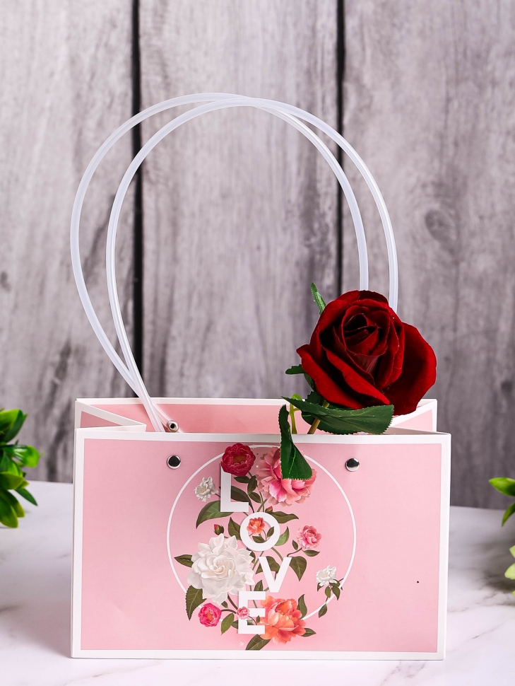 Сумочка для цветов 22х10,5х13,5см Love Сумочка для цветов 22х10,5х13,5см Love