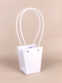 Сумочка для цветов 13х15,5х 9,5см белый