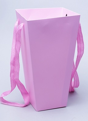 Плайм пакет для цветов трапеция H27 D15/9 розовый Плайм пакет для цветов трапеция H27 D15/9 розовый