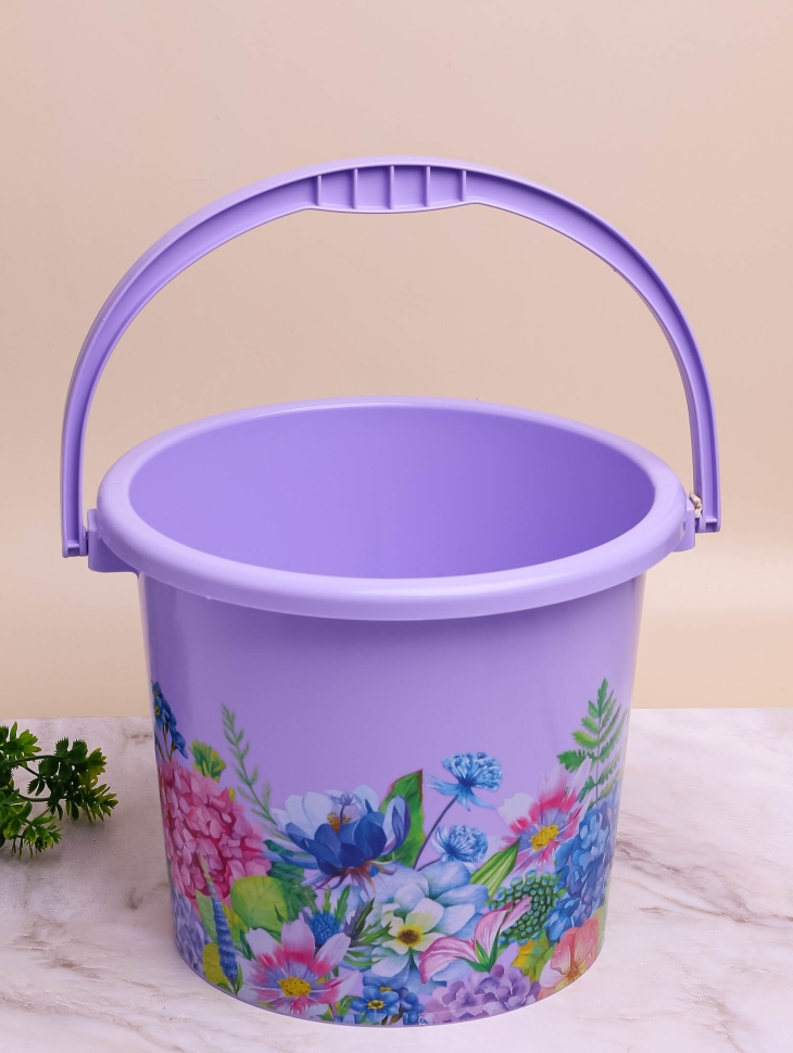 Ведро пластиковое 10л h24,5 d29.5см Цветы Ведро пластиковое 10л h24,5 d29.5см Цветы