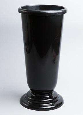 Ваза пластик гладкая H50см D22 большая, черный