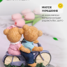 Фигурка Медведи на велосипеде 16,5х7х15,5см BX050