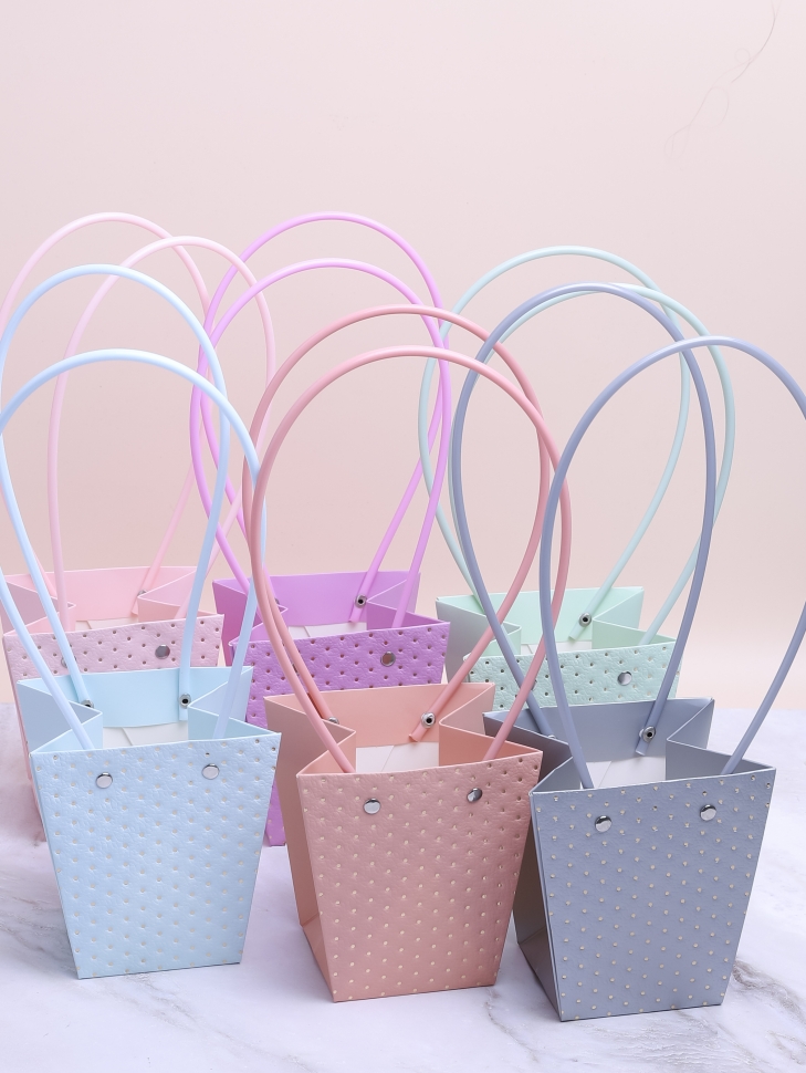 Сумочка для цветов 12х8х12,5см 3D М414 микс