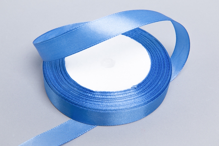 Лента атласная 15мм х 25 ярд JD синий