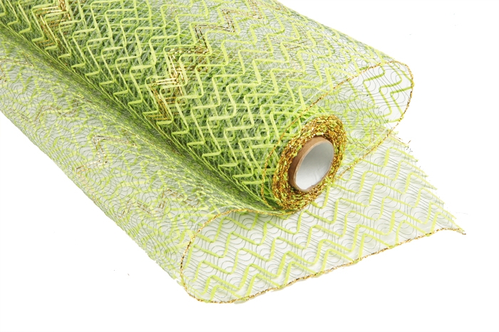 Сетка Рабица с золотой полосой 53см х 5,5м салатово-оливковый 