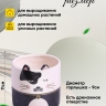 Кашпо керамика 10х10х10,5см животные Кот черный/белый Кашпо керамика 10х10х10,5см животные Кот черный/белый