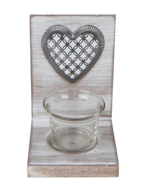 Подсвечник сердце на 1 свечу 10х10х8см