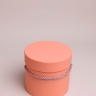 Коробка цилиндр набор из  3шт d18хh17 - d13-h12см со шнурком персиковый