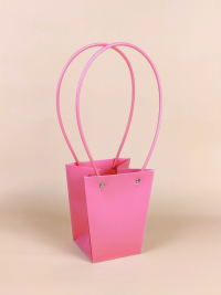 Сумочка для цветов 13х15,5х 9,5см розовый яркий