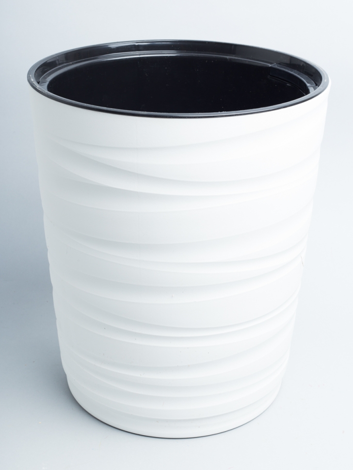 Кашпо из пластика "Модерн Медиум" 15л. h36см,d30см белый