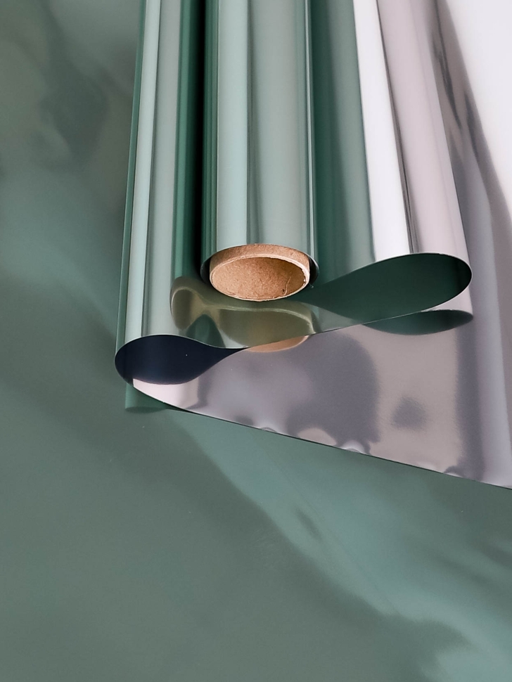 Пленка цветная 35 мкм 58см х 10м РЦ Металлик зеленый