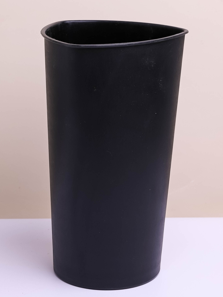 Ваза гладкая H33хD19/14,5см пластиковая 2004 черный