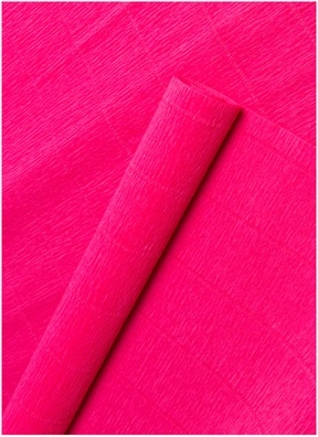 Бумага гофрированная простая, 140гр 951 ярко-розовая