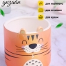 Кашпо керамика 10х10х10,5см животные Тигр Кашпо керамика 10х10х10,5см животные Тигр