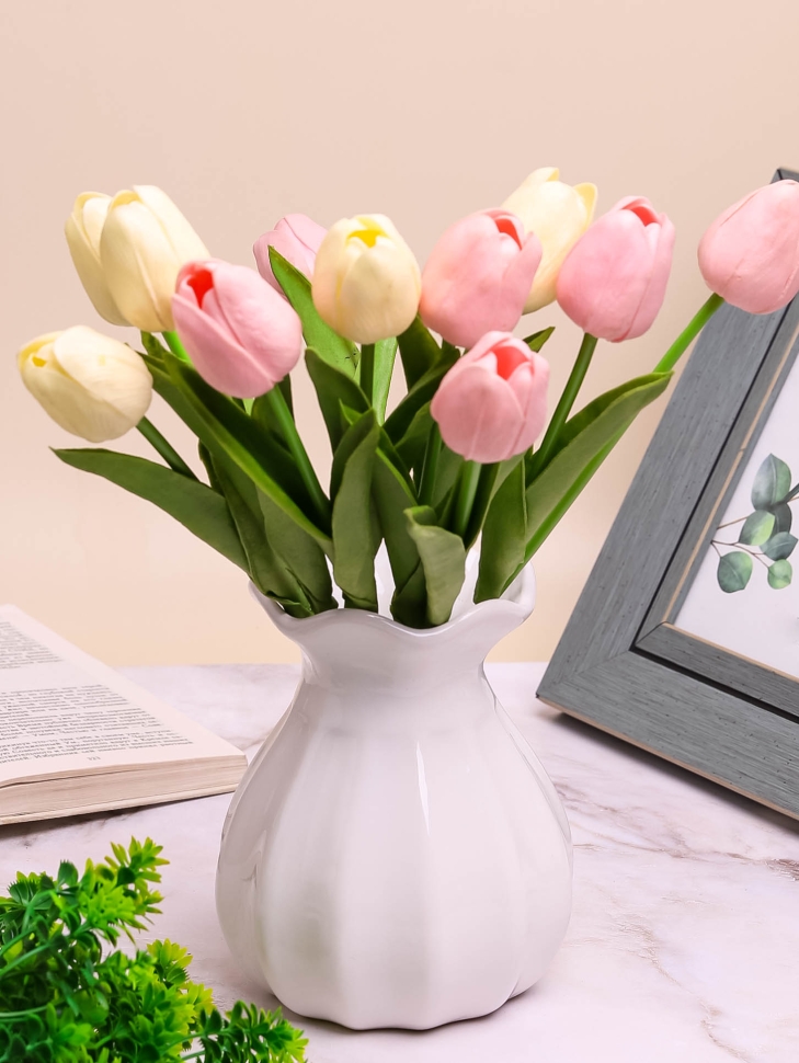 Ваза керамика 12,5х15см LZL-88 белый Ваза керамика 12,5х15см LZL-88 белый