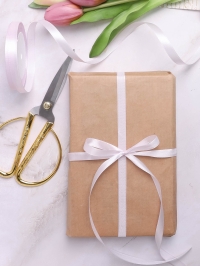 Лента атласная 10мм х 25ярд JD розовый нежный