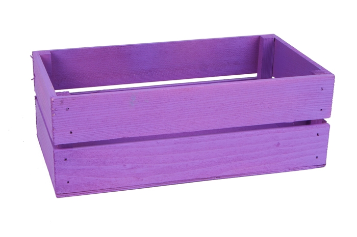 Ящик деревянный 24х13хh8см сиреневый